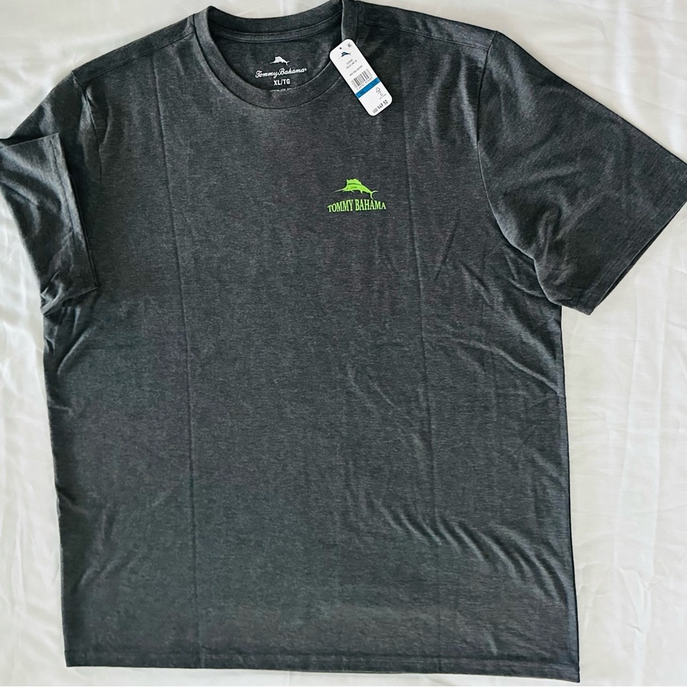 Tommy Bahama Men’s PICK UP LIME “Come Here Often” T-shirt XL Gray NEW Tequila - Picture 3 of 5